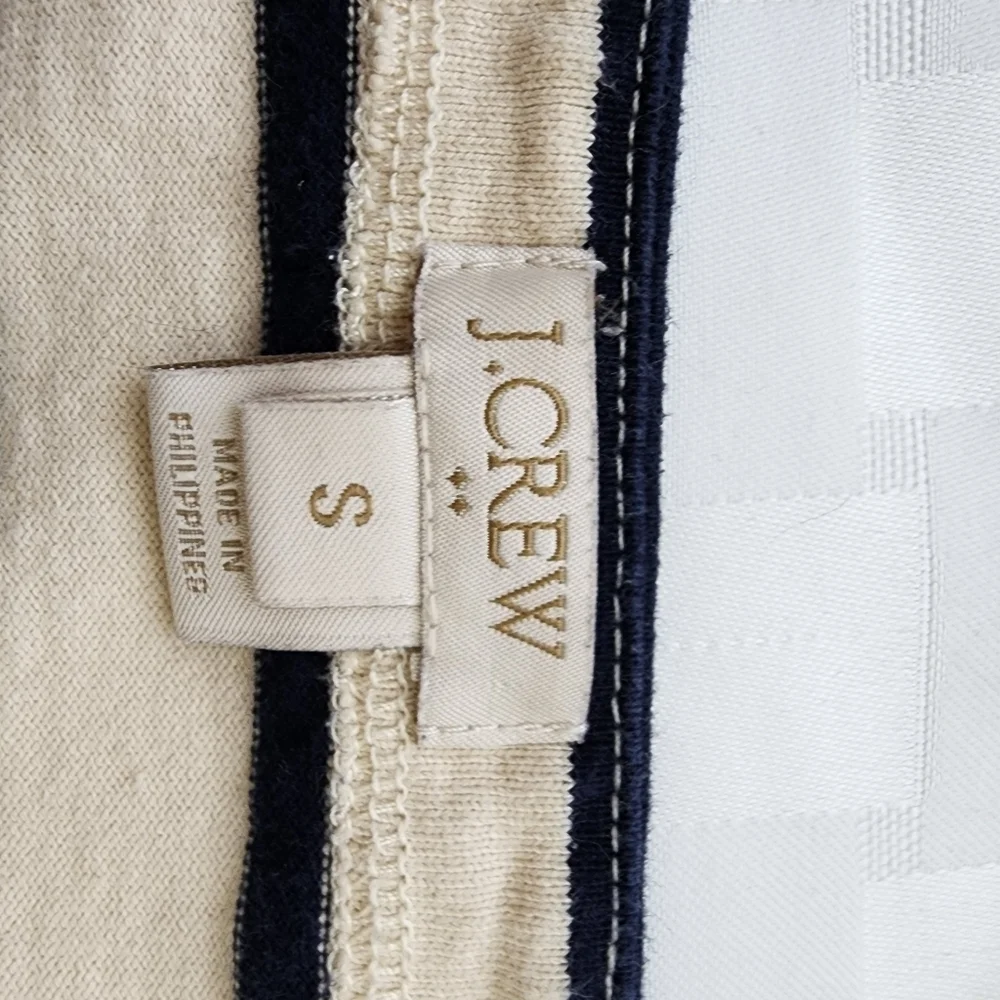 J.Crew Crew Neck Nautica Horizontal Striped 100 % Cotton Shift Dress Size S